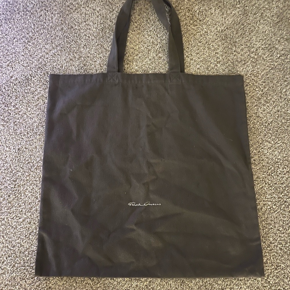 Rick Owens Taupe Grey Tote Bag